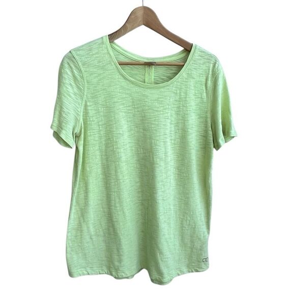 CALIA by Carrie Underwood Lime Green Slub Knit T-Shirt | Size L - Picture 1 of 9
